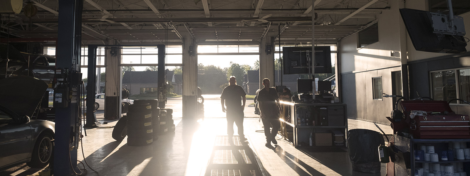 The service bay at RMP Chevrolet in Regina